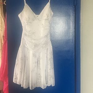 White sequence dress